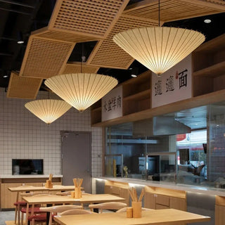 Japanese natural paper pendant lamp, minimalist Zen home ceiling hanging light