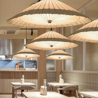 Minimalist Japanese paper pendant lamp, natural Zen home ceiling hanging light