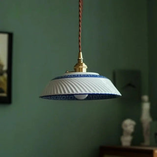 NARA Floral Ceramic Tearoom Style Ceiling Light – view 3