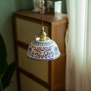 NARA Floral Ceramic Tearoom Style Ceiling Light – view 9