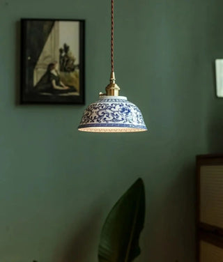 NARA Floral Ceramic Tearoom Style Ceiling Light – view 10