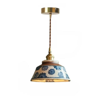 NARA Floral Ceramic Tearoom Style Ceiling Light – view 8