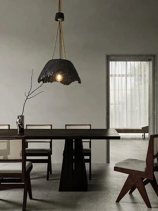 Designer bohemian pendant lamp, handmade rustic woven rattan ceiling hanging light