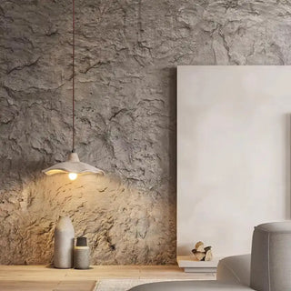 FANIRA Scandinavian Beige and Wood Ceiling Light – view 6