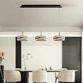 DAMPENT Glass Pendant Ceiling Light with Black Metal Support – view 4