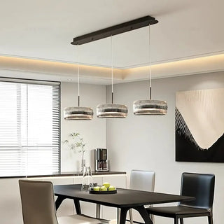 DAMPENT Glass Pendant Ceiling Light with Black Metal Support – view 6