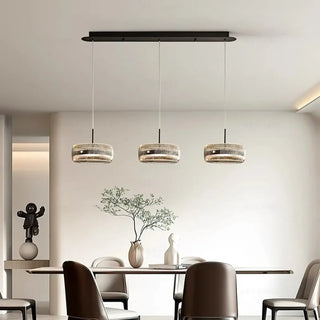 DAMPENT Glass Pendant Ceiling Light with Black Metal Support – view 5