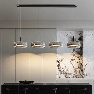 DAMPENT Glass Pendant Ceiling Light with Black Metal Support – view 2