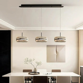 DAMPENT Glass Pendant Ceiling Light with Black Metal Support – view 3