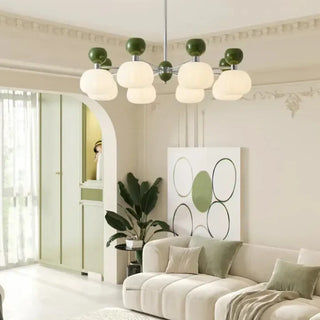 Designer green pendant lamp, eco-friendly sustainable ceiling hanging light
