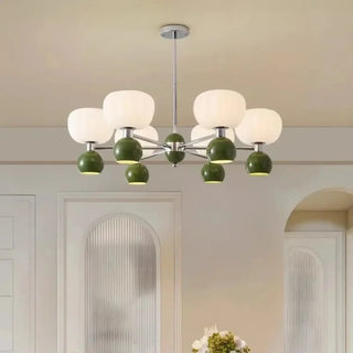 Sustainable eco-friendly pendant light, green modern ceiling fixture