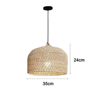 DERAGERE Modern Woven Wicker Ceiling Light – view 8