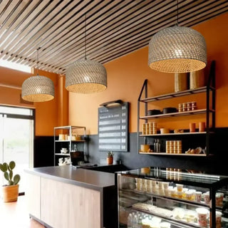 DERAGERE Modern Woven Wicker Ceiling Light – view 3