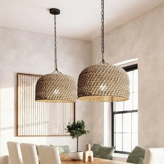 DERAGERE Modern Woven Wicker Ceiling Light – view 4