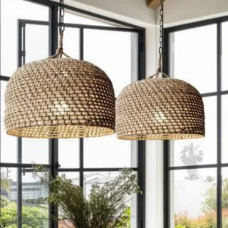 DERAGERE Modern Woven Wicker Ceiling Light – view 2