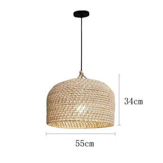 DERAGERE Modern Woven Wicker Ceiling Light – view 6