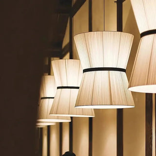 FRABIS Beige Fabric Elegant Design Ceiling Light – view 4