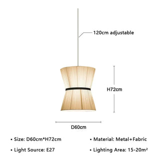 FRABIS Beige Fabric Elegant Design Ceiling Light – view 8