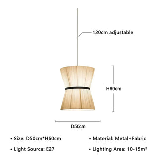 FRABIS Beige Fabric Elegant Design Ceiling Light – view 7