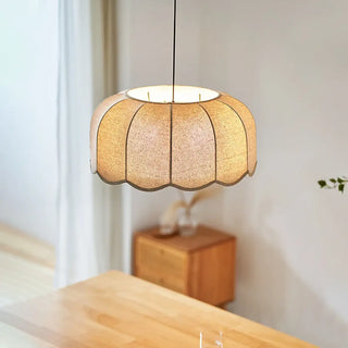 LINDA Modern Beige Fabric Ceiling Light – view 3