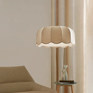 LINDA Modern Beige Fabric Ceiling Light – view 4