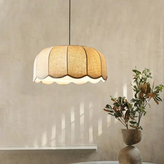 LINDA Modern Beige Fabric Ceiling Light – view 2