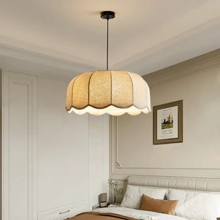 LINDA Modern Beige Fabric Ceiling Light – view 1
