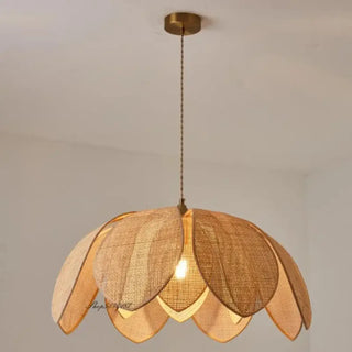 DISPOFO Artisanal Beige Fabric Ceiling Light – view 5