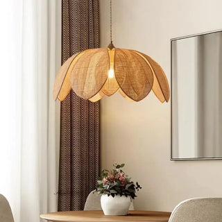 DISPOFO Artisanal Beige Fabric Ceiling Light – view 1
