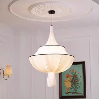 LUXIRA White Fabric Elegant Ceiling Light – view 2