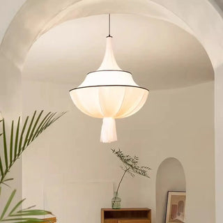 LUXIRA White Fabric Elegant Ceiling Light – view 1