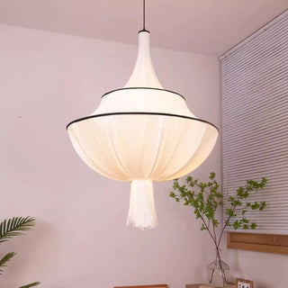 LUXIRA White Fabric Elegant Ceiling Light – view 4