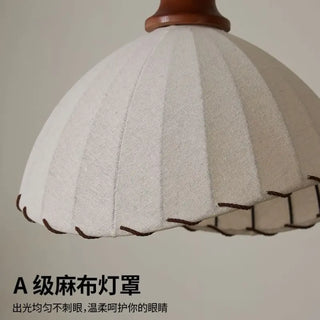 CLORAW White Vintage Fabric Ceiling Light – view 3