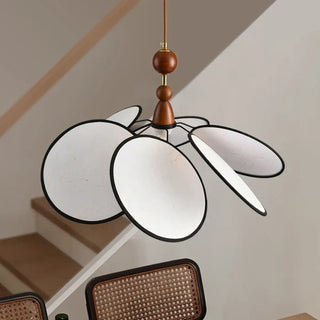 Minimalist Scandinavian fabric pendant lamp, soft ambient hanging ceiling light
