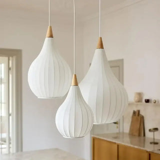 CLORAB Brown Pattern Asian-Style Fabric Ceiling Light – view 3