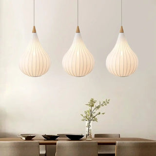 CLORAB Brown Pattern Asian-Style Fabric Ceiling Light – view 6