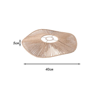 Natural braided rattan pendant light, modern woven soft ambient ceiling fixture