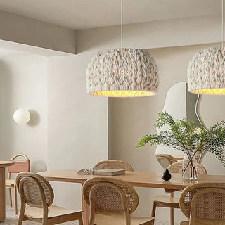 COSTE Natural Braided Rope Bohemian Ceiling Light – view 2