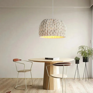 COSTE Natural Braided Rope Bohemian Ceiling Light – view 1