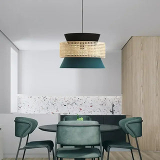 RICO Tricolor Rattan Chic Modern Pendant – view 4