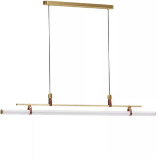 Industrial LED tube pendant light in urban setting, modern chic hanging ceiling lamp