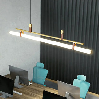 Urban chic LED tube pendant ceiling fixture, industrial modern hanging lamp
