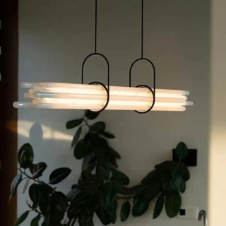 PLATUM Tubular Design Black White Ceiling Light – view 1