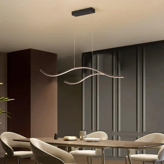 Acrylic wave pendant ceiling light, modern elegant hanging lamp with adjustable cord