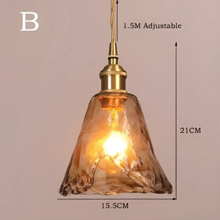 OLDARI Glass Amber Retro Design Pendant – view 7