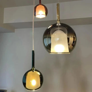 ANSHUNI Modern Amber Glass Ceiling Light – view 3