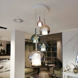 ANSHUNI Modern Amber Glass Ceiling Light – view 6