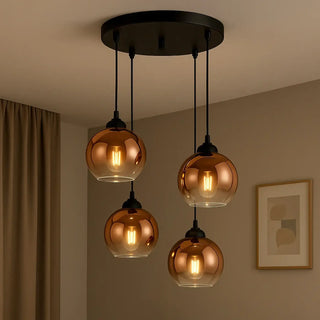 HIARE Vintage Amber Glass Ceiling Light – view 2