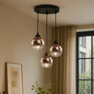 HIARE Vintage Amber Glass Ceiling Light – view 1