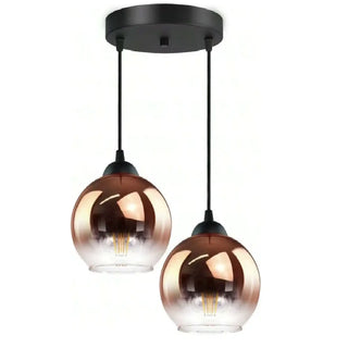 HIARE Vintage Amber Glass Ceiling Light – view 3